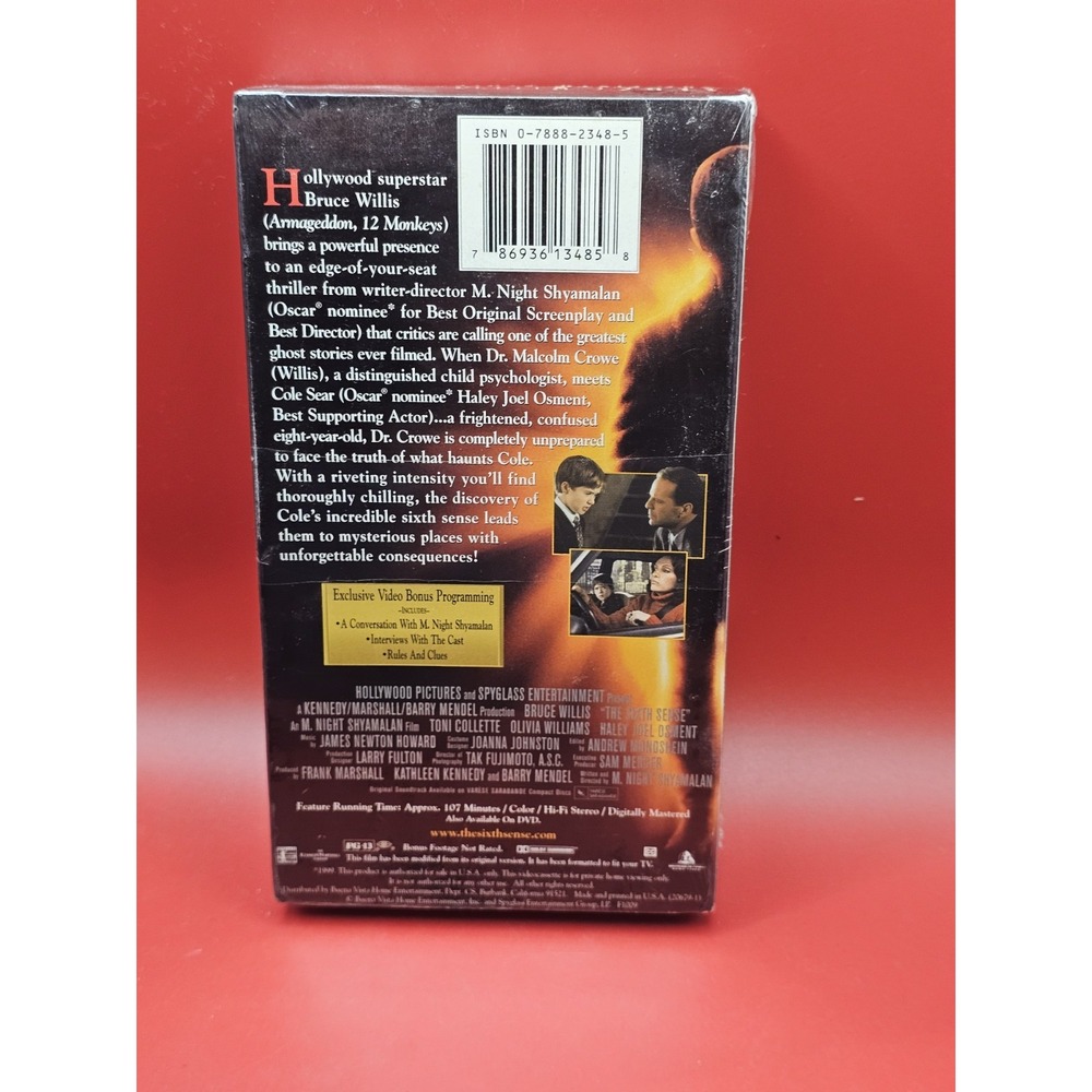 [NEW SEALED] The Sixth Sense (VHS) Bruce Willis, Haley Joel‎ Osment - Picture 2 of 4
